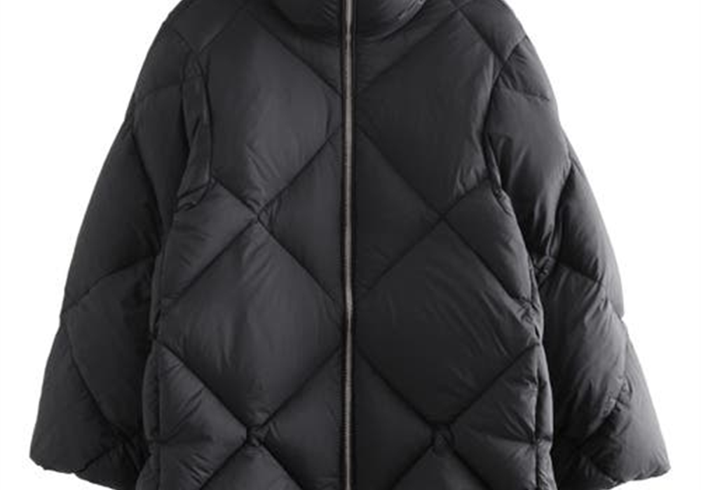 & Other Stories Down Puffer Jacket in Black , Size Medium