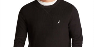 Nautica Men's Navtech Crewneck Solid Sweater Black Size Small