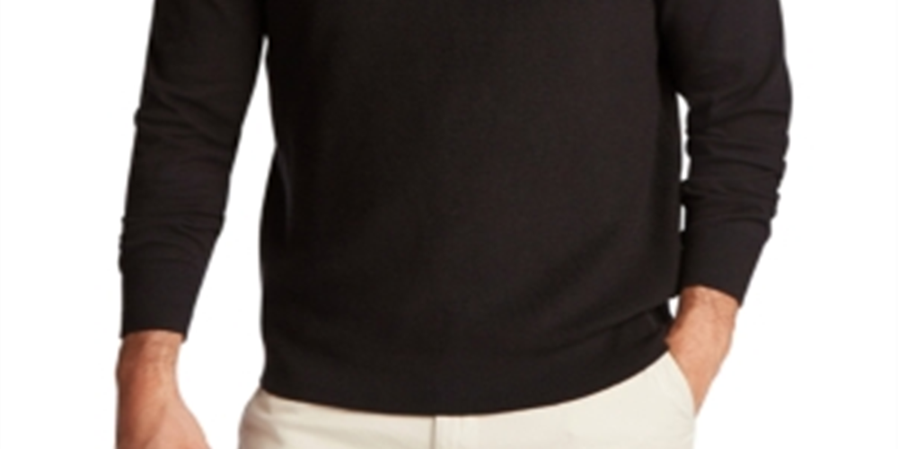 Nautica Men's Navtech Crewneck Solid Sweater Black Size Small