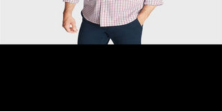 Nautica Men's Mini Check Plaid Big & Tall Wrinkle Resistant Shirt Red Size 3XLT