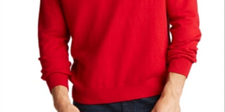 Nautica Men's Big & Tall Navtech Quarter Zip Sweater Red Size 4X-Large