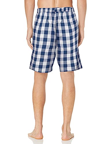Nautica Men's Cotton Plaid Pajama Shorts Blue Size Large