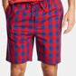 Nautica Men's Cotton Plaid Pajama Shorts Red Size Large