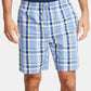 Nautica Men's Cotton Plaid Pajama Shorts Blue Size Large
