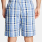 Nautica Men's Cotton Plaid Pajama Shorts Blue Size Large