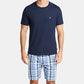 Nautica Men's Cotton Plaid Pajama Shorts Blue Size Large
