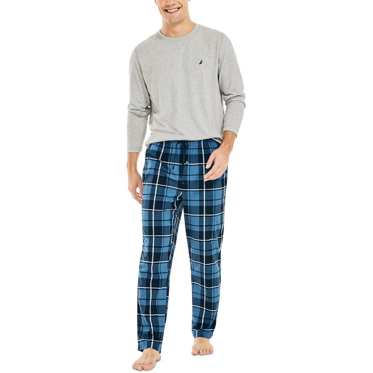 Nautica Men's Sustainably Crafted Cozy Fleece Pants Blue Size X-Large