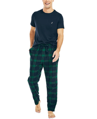 Nautica Men's Flannel Pajama Set Blue Size XX-Large