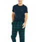 Nautica Men's Flannel Pajama Set Blue Size XX-Large
