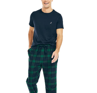 Nautica Men's Flannel Pajama Set Blue Size XX-Large