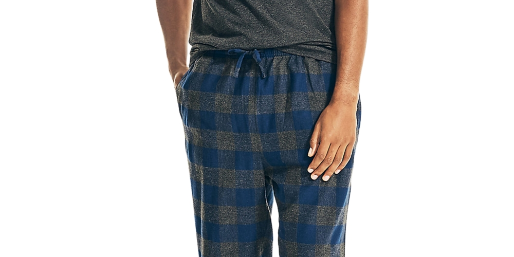 Nautica Men's Flannel Pajama Set Gray Size Large