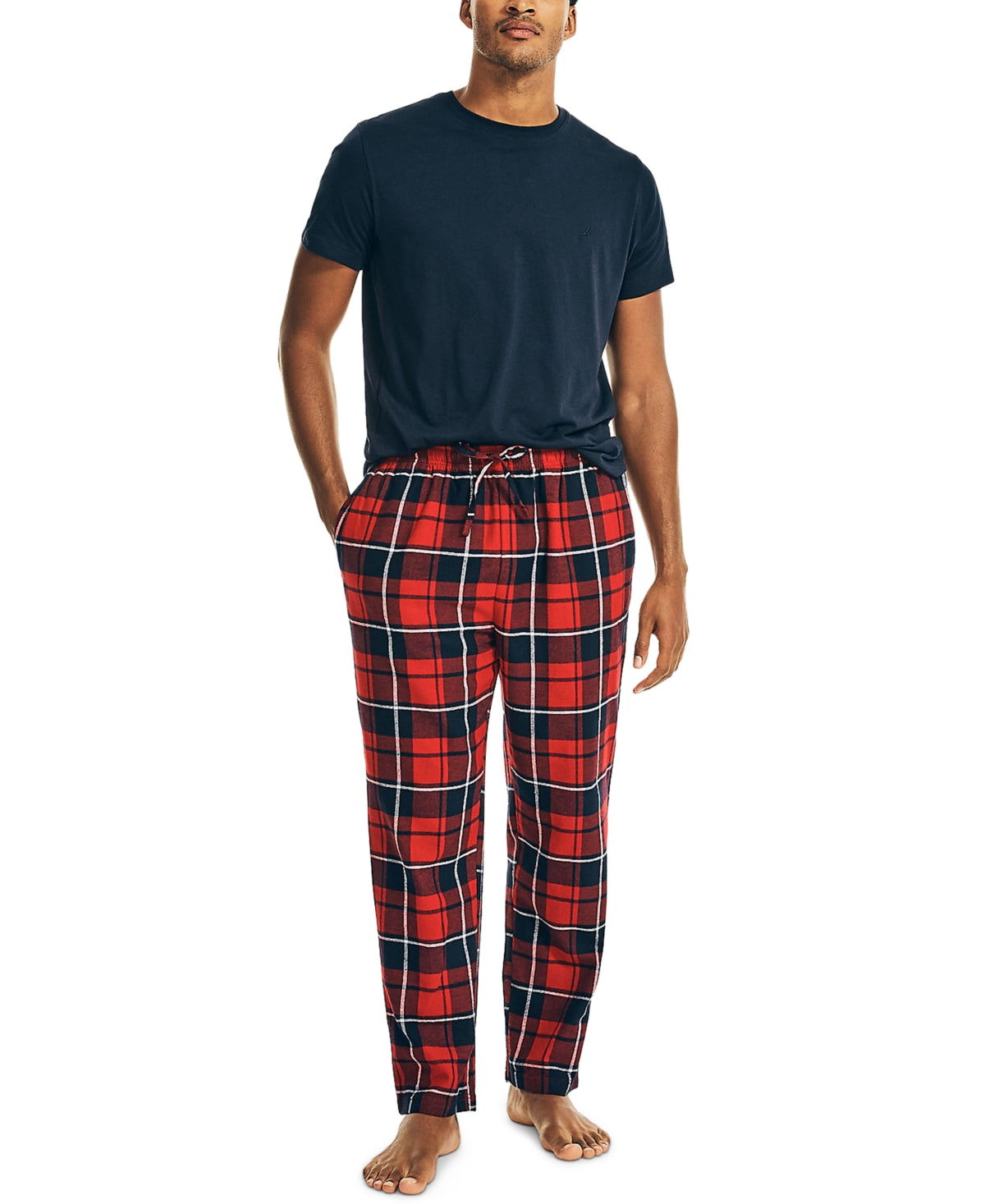 Nautica Men's Flannel Pajama Set Blue Size X-Large