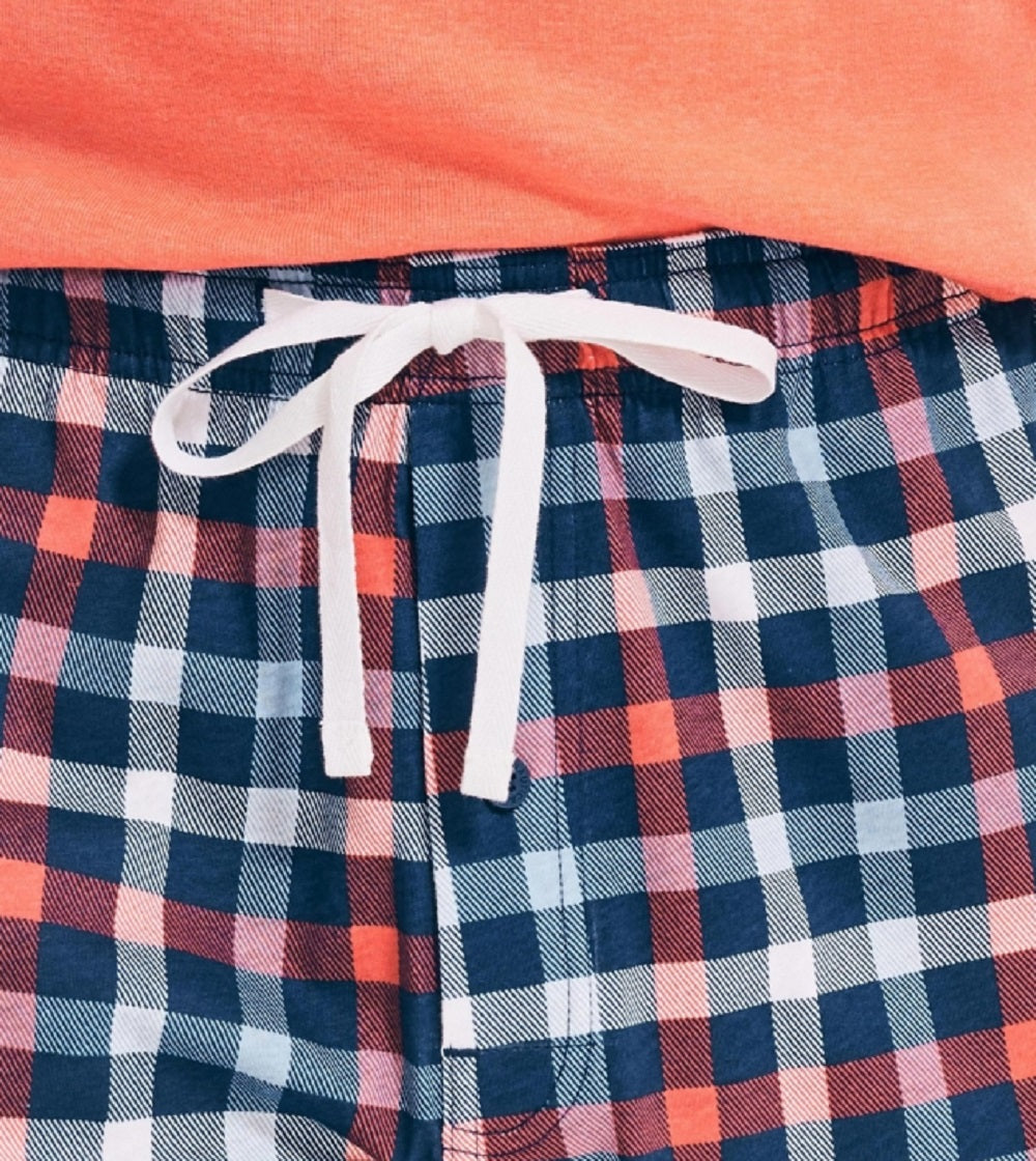 Nautica Men's Classic-Fit Plaid Cotton Sleep Shorts Blue Size XL