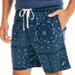 Nautica Men's Classic Fit Bandana Print Cotton Sleep Shorts Blue Size Medium