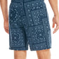 Nautica Men's Classic Fit Bandana Print Cotton Sleep Shorts Blue Size Medium