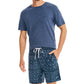 Nautica Men's Classic Fit Bandana Print Cotton Sleep Shorts Blue Size Medium