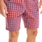 Nautica Men's Classic Fit Plaid Poplin Sleep Shorts Red Size X-Large