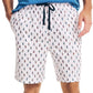 Nautica Men's Classic Fit Cotton Poplin Sleep Shorts White Size Medium