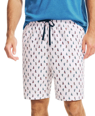 Nautica Men's Classic Fit Cotton Poplin Sleep Shorts White Size X-Large