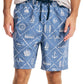Nautica Men's Aloha Classic-Fit Nautical-Print Cotton Sleep Shorts Blue Size Medium