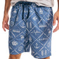 Nautica Men's Classic Fit Cotton Sleep Shorts Blue Size Large