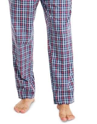 Nautica Men's Check Poplin Pajama Pants Blue Size Large