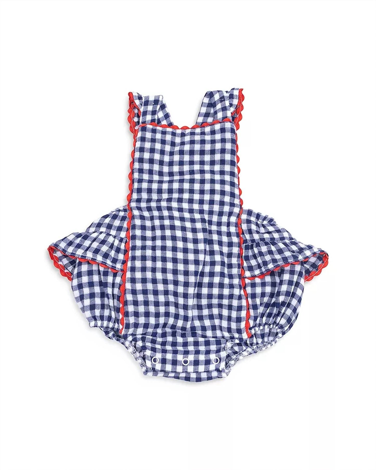 Angel Dear - Girl's Baby Ric-rac Ruffle Sunsuit