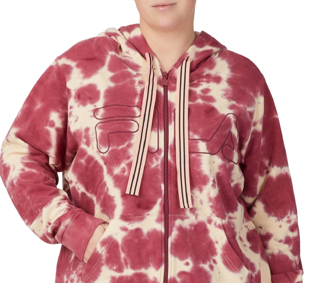 Fila Women's Self Love Zip Up Hoodie Brown