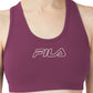 Fila Women's Bloom Logo Pullover Jersey Sports Bra Purple Size 4X