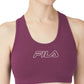 Fila Women's Bloom Logo Pullover Jersey Sports Bra Purple Size 4X