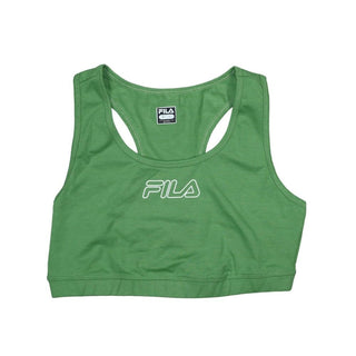 Fila Women's Bloom Logo Pullover Jersey Sports Bra Green Size 3X