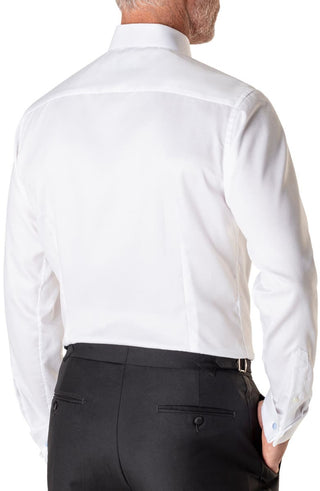 Eton Men's Slim Fit Diamond Weave Tuxedo Shirt White Size 16