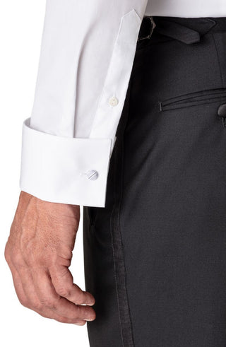 Eton Women's Contemporary Fit Pleated Bib Tuxedo Shirt White Size 15.5