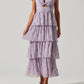 Astr - Emporia Floral Pleated Tiered Midi Dress
