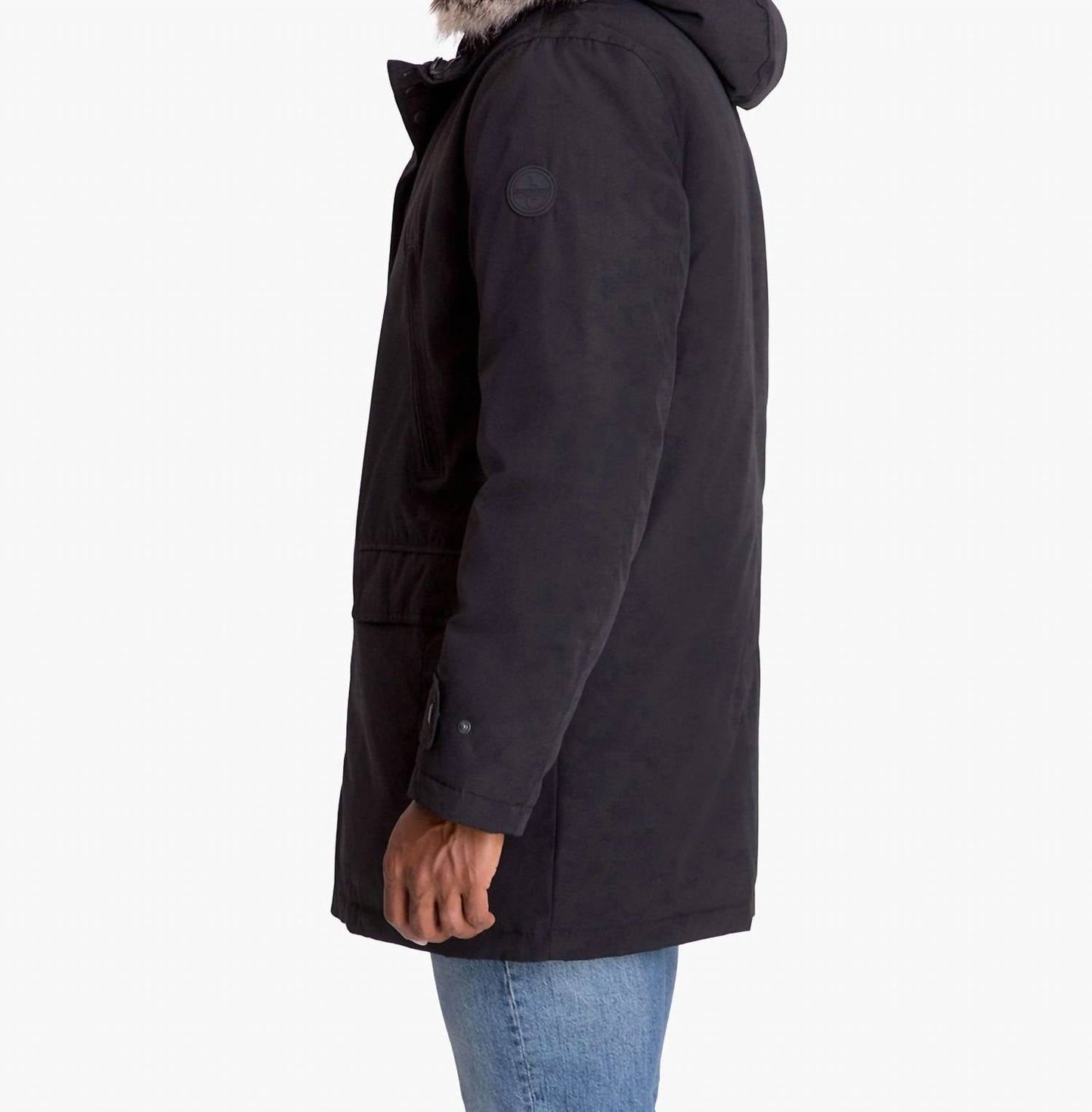 London Fog - Artic Parka With Removable Faux Fur Trim On Hood