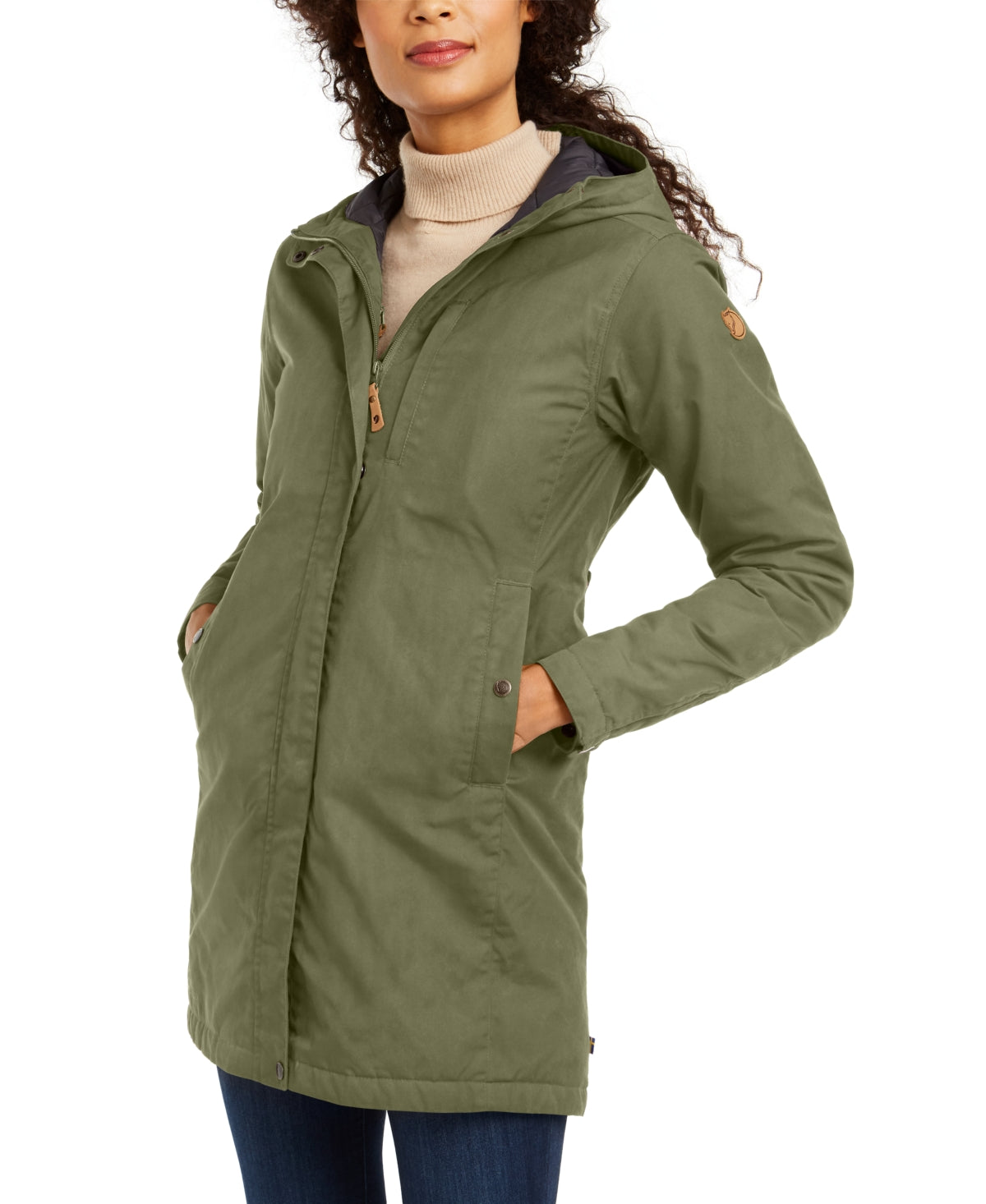 Fjällräven Women's Kiruna Water Resistant Parka Green Size X-Large