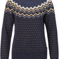 Fjallraven Women's Ovik Patterned Wool Active Sweater Blue Size Small