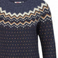 Fjallraven Women's Ovik Patterned Wool Active Sweater Blue Size Small