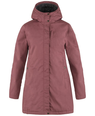 Fjällräven Women's Kiruna Water Resistant Parka Purple Size Medium