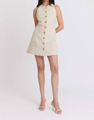 Matthew Bruch - Natural Tweed Vest Mini Dress