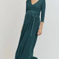 Hello Miz - Floral Faux Wrap Maternity & Nursing Maxi Dress