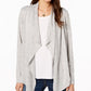 Bar III Women's Draped Open Front Sweater Gray Size X-Small