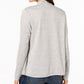 Bar III Women's Draped Open Front Sweater Gray Size X-Small