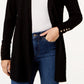 Charter Club Women's Open Front Cardigan Black Size Petite Large