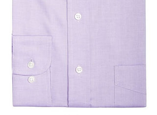 Club Room Men's Slim Fit Stretch Easy Care Pinpoint Solid Dress Shirt Purple Size 32-33