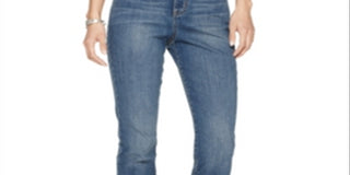 Style & Co Women's Tummy Control Slim Leg Jeans Purple Size 16 Petite