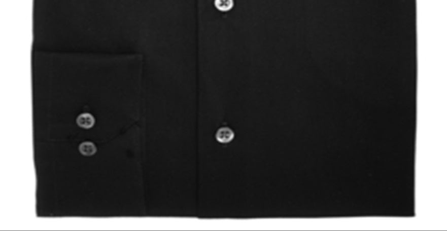 Alfani Men's Big & Tall Solid Dress Shirt Black Size 20X34-35