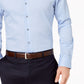 Alfani Men's Athletic Fit Performance Stretch Step Twill Textured Dress Shirt Blue Size 17X36X37
