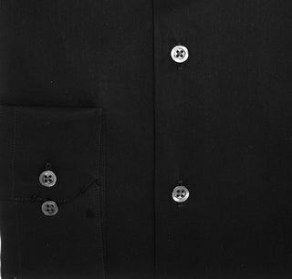 Alfani Men's Regular Fit Stretch Performance Solid Dress Shirt Black Size 14X32X33