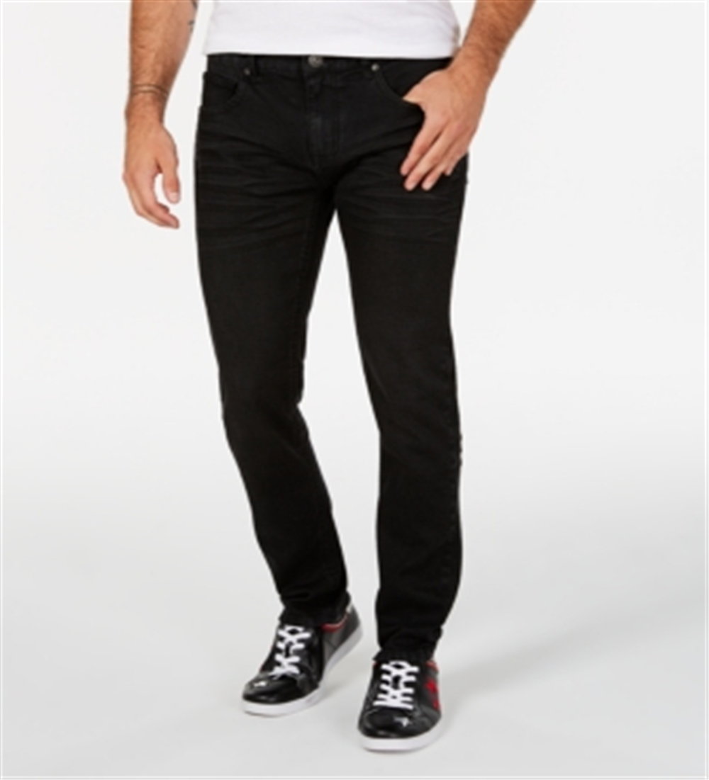 INC International Concepts Men's Denim High Rise Straight Leg Jeans Black Size 36X34